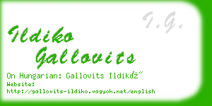 ildiko gallovits business card